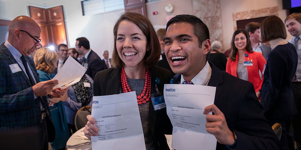 Students and staff at Mayo Clinic in Jacksonville, Florida, and Rochester, Minnesota, celebrated the highly anticipated Match Day on March 15, 2019.