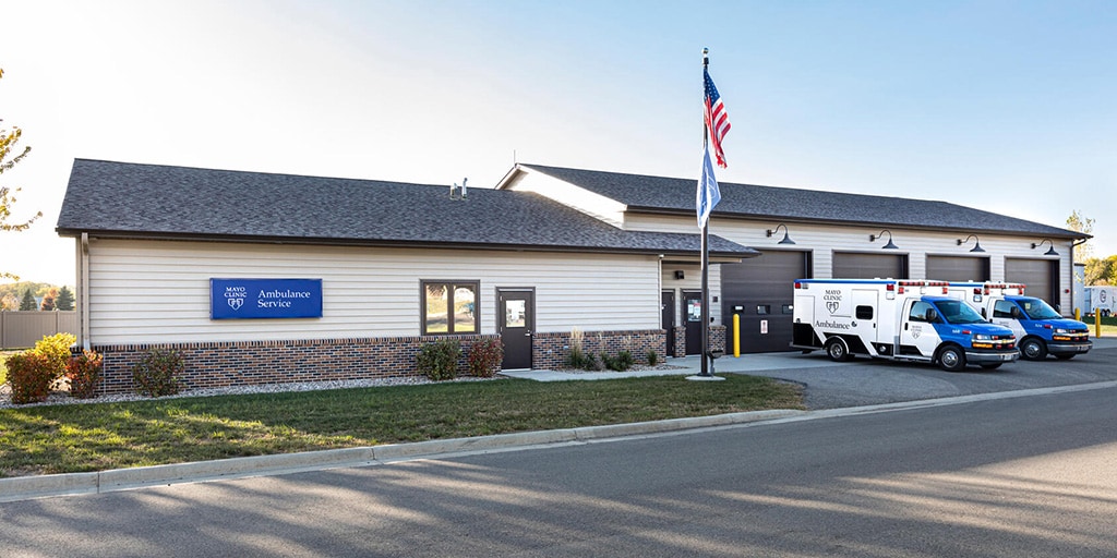 Mayo Clinic's rural ambulance service in Fairmont, Minnesota