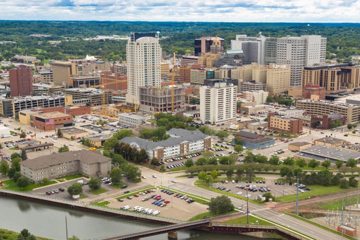 Rochester, Minnesota city skyline. 