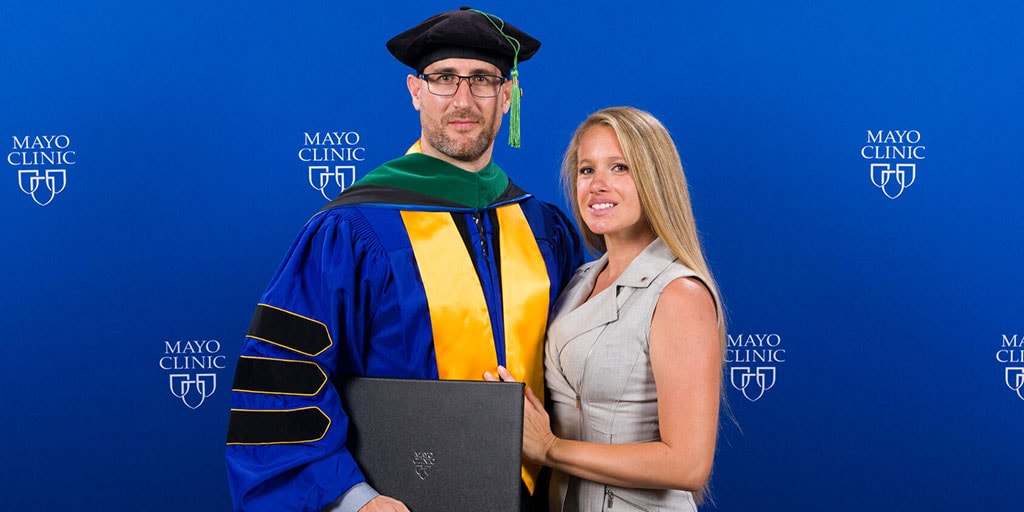 Nick Rubel graduating from Mayo Clinic Alix School of Medicine in Jacksonville, Florida