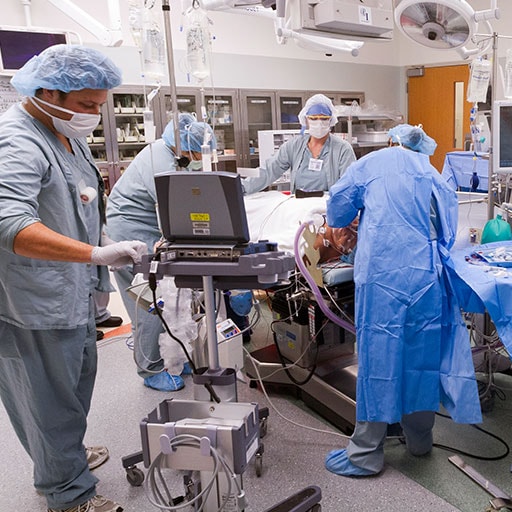 Mayo Clinic surgical technologists preparing for a procedure