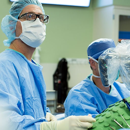 Mayo Clinic neurosurgeon in the operating room
