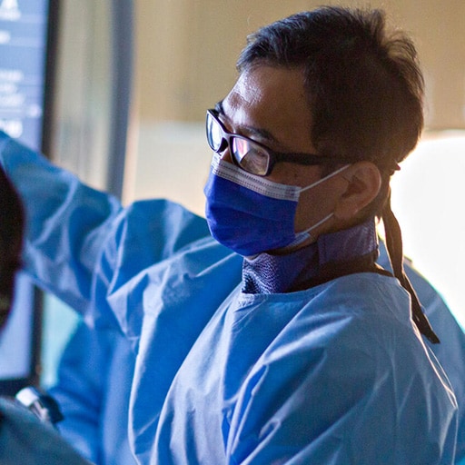 Mayo Clinic advanced endoscopy fellows in an operating room