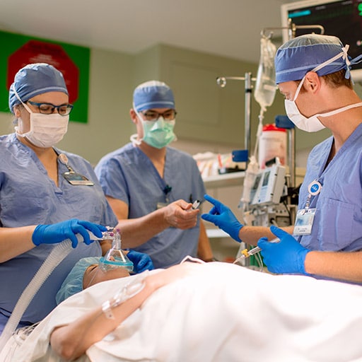 Mayo Clinic anesthesiologists in the operating room