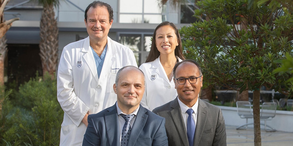 Colon and Rectal Surgery Residency (Florida) faculty left-to-right: Luca Stocchi, M.D., Michelle DeLeon, M.D., Dorin Colibaseanu, M.D., Amit Merchea, M.D.
