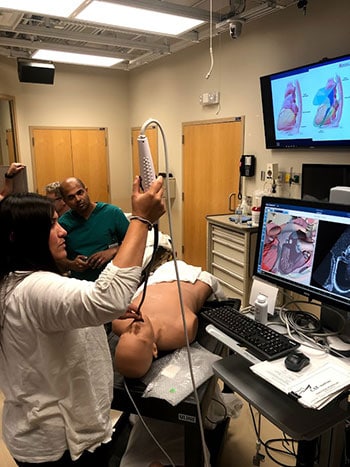 Residents practice ultrasound