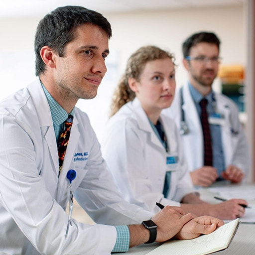Family Medicine residents collaborate at Mayo Clinic Health System in Eau Claire, Wisconsin.