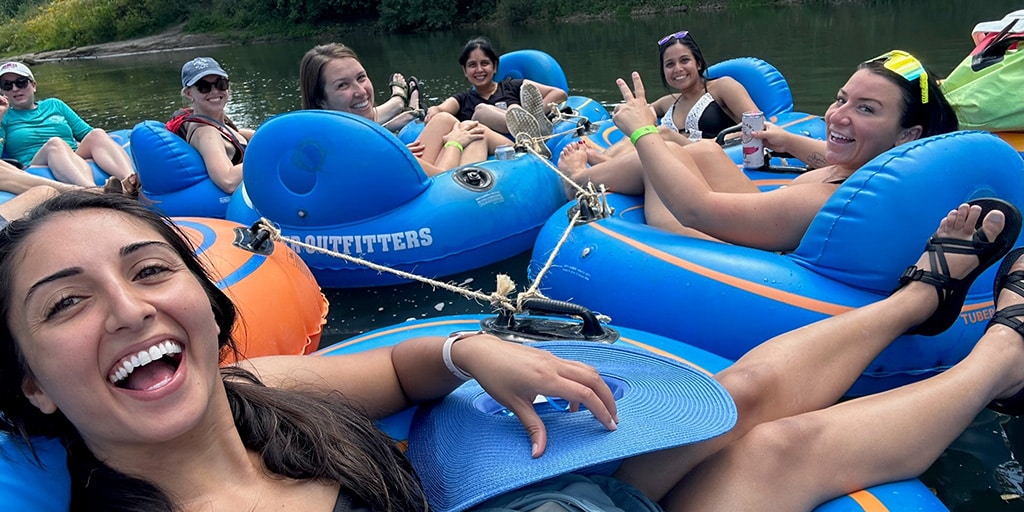 OB/GYN fellows enjoyed an afternoon tubing on the Root River at the annual retreat.