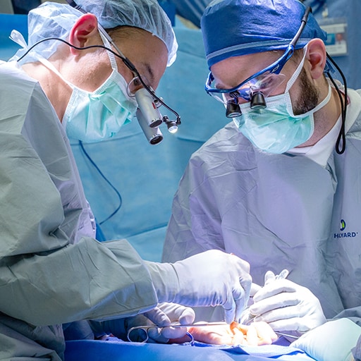 Mayo Clinic hand surgeons performing a surgery