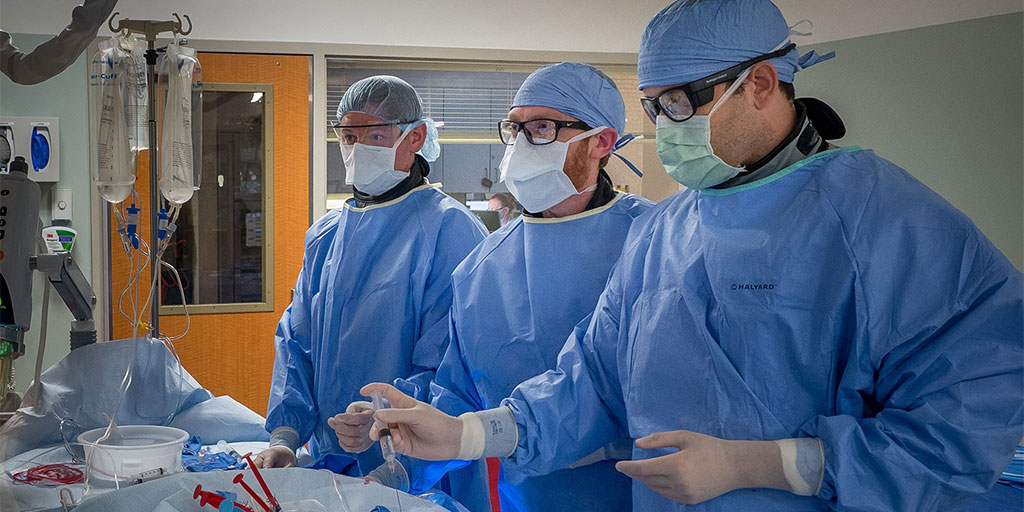 Interventional radiology procedure at Mayo Clinic in Jacksonville, Florida.