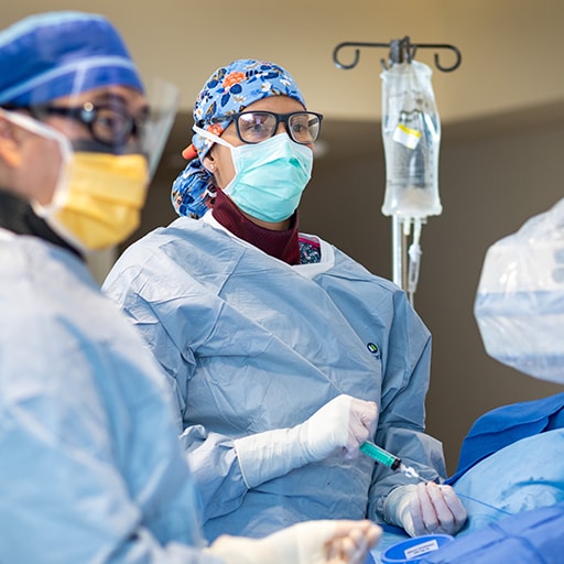 Interventional radiology residents in the operating room at Mayo Clinic in Rochester, Minnesota.