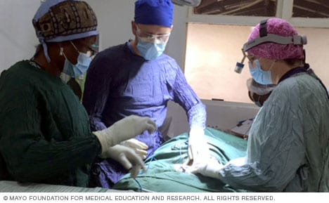 Photo of Mayo International Health Program participant performing surgery