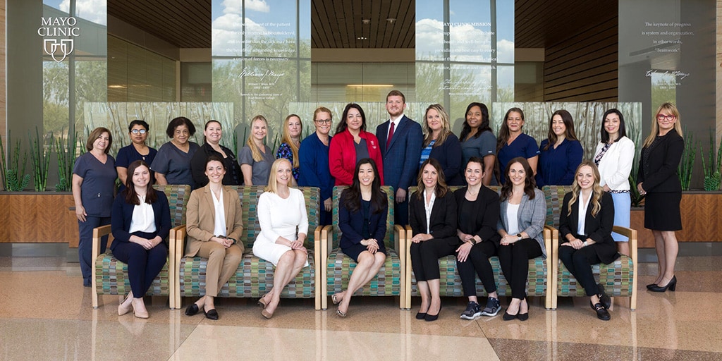 Group photo of the Department of Gynecology at Mayo Clinic in Arizona
