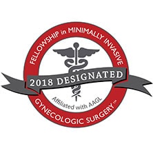 AAGL affiliation seal 2018 designated Fellowship in Minimally Invasive Gynecologic Surgery (FMIGS)