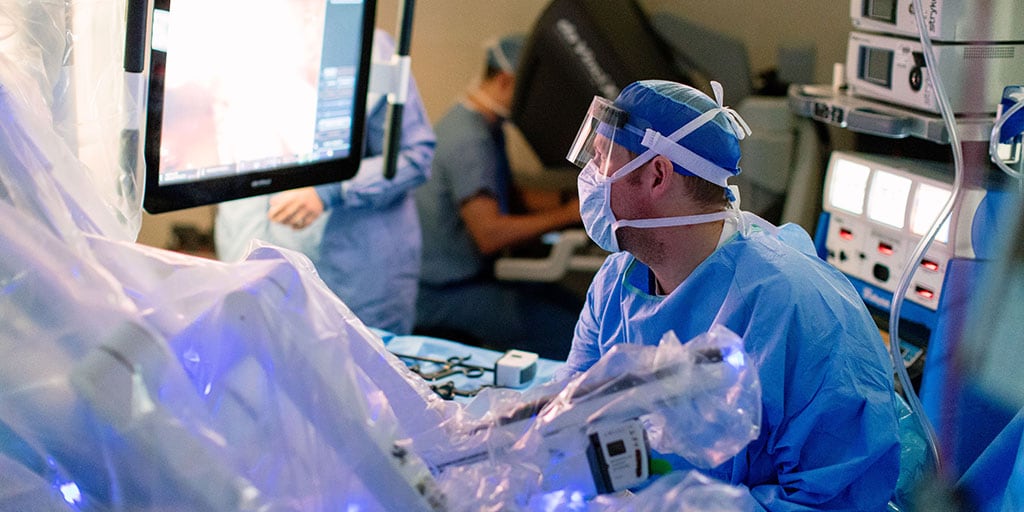 Mayo Clinic surgeon performing surgery in the operating room