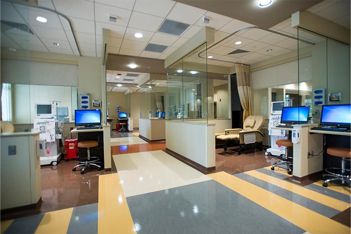 Image of the outpatient dialysis center at Mayo Clinic in Jacksonville, Florida.