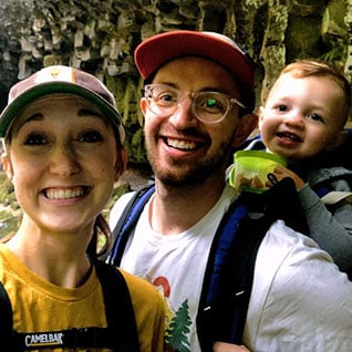 ENT resident and family on a hiking trip