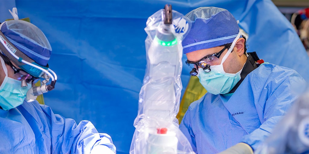 Neurosurgery faculty Michael Link, M.D. performs a procedure