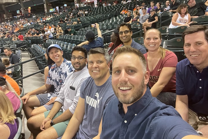 Mayo Clinic Radiation Oncology residents attending a baseball game