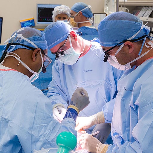 Mayo Clinic surgeons perform a liver transplant surgery in the OR