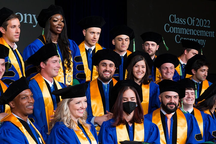 Group photo of graduates at the Mayo Clinic Alix School of Medicine commencement ceremony in 2022