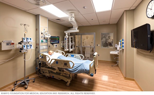 Emergency department-intensive care unit training room at the Mayo Clinic Multidisciplinary Simulation Center in Arizona