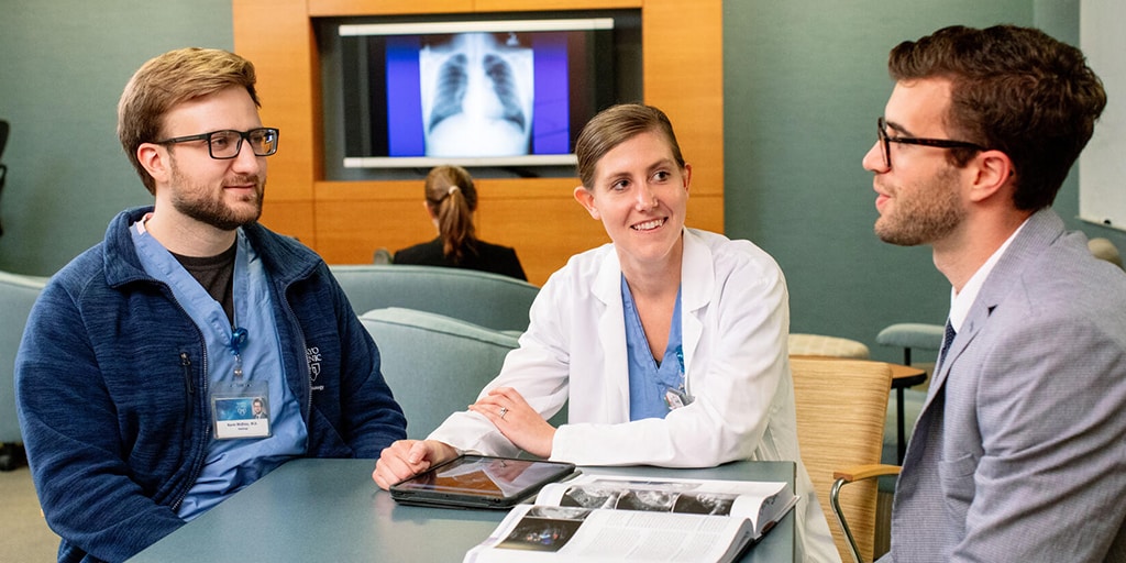 Visiting medical students studying at Mayo Clinic.