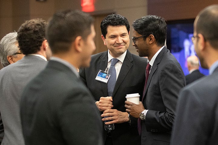 Mayo Clinic students and trainees at a social event