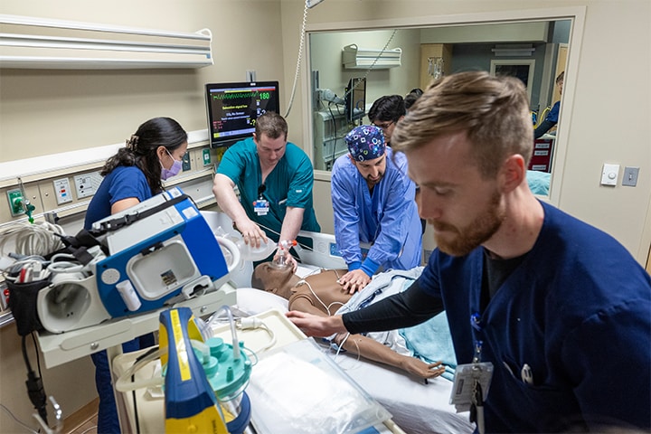 Mayo Clinic residents in the simulation center in Phoenix, Arizona