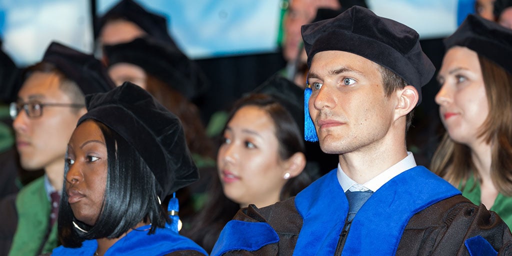 Mayo Clinic students at commencement ceremony